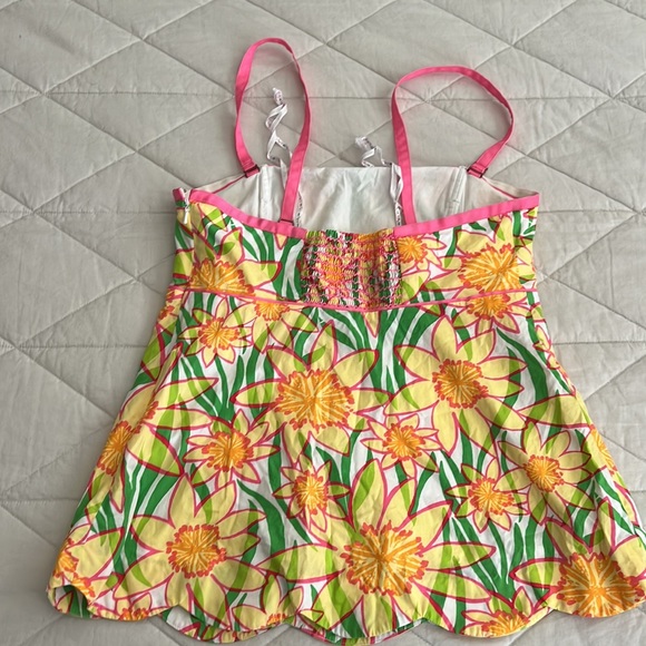 Lilly Pulitzer Spring Lillies Top size 6 lined removable straps y2k - Picture 4 of 16